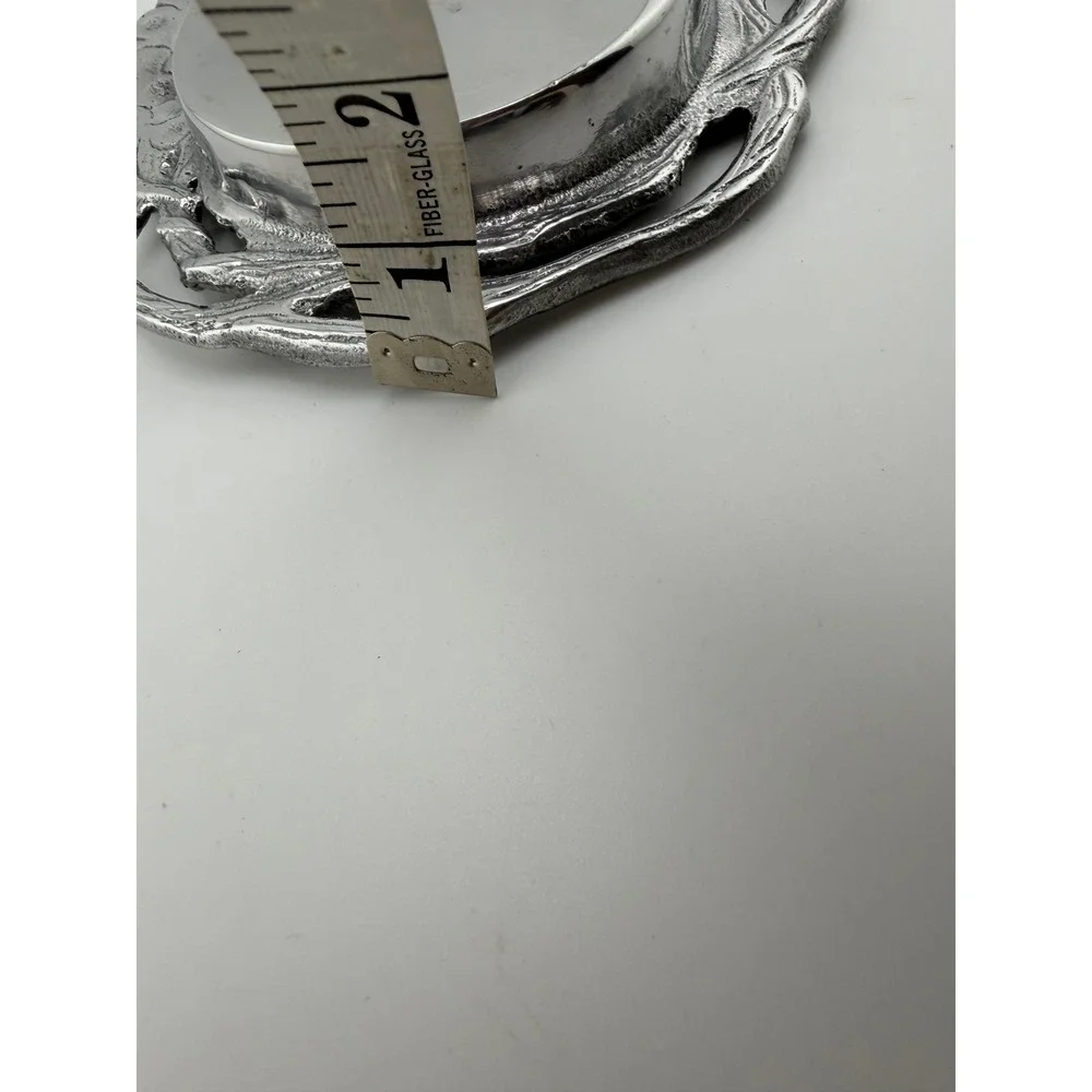 Arthur Court Grape Vine Aluminum Wine Bottle Coaster Silver Tone 1992 Vintage